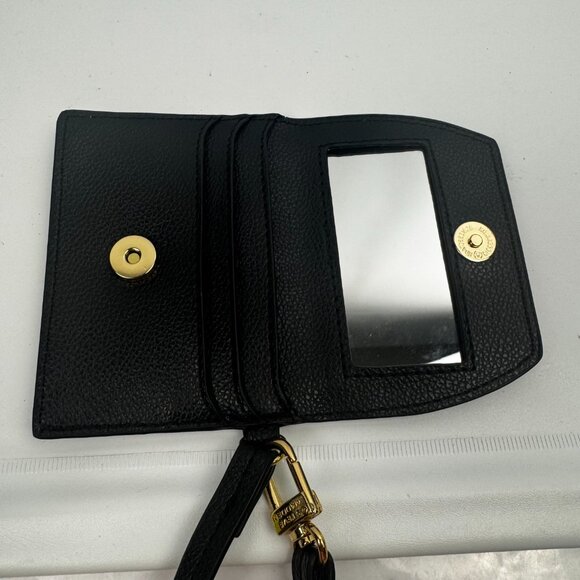 Steve Madden Wristlet Black Wallet ID, Credit Card Holder, Mirror Satchel - Picture 3 of 7